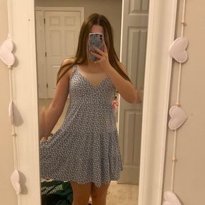 hollister blue floral dress